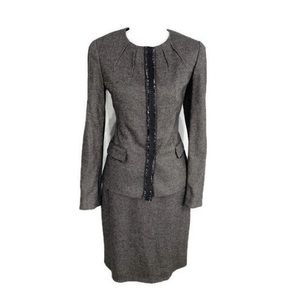 Elie Tahari Gray and Black Women's Dress